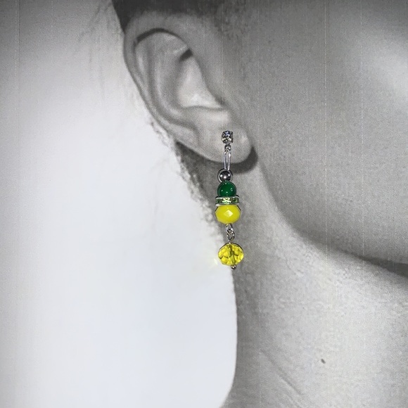 Oregon Ducks Themed Handcrafted Earrings - Picture 1 of 8